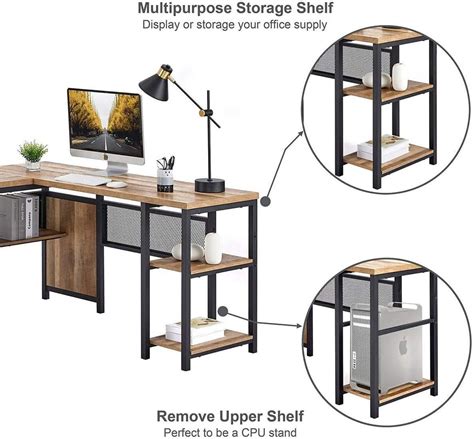 Engineered Wood Tekavo L Shaped Computer Desk Executive Office Desk