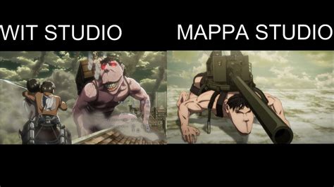 Wit Vs Mappa Attack On Titan Youtube