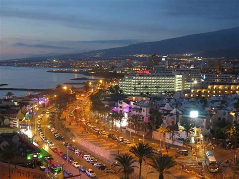 Playa De Las Americas Tenerife Spain at Night | Tenerife, Canary ...