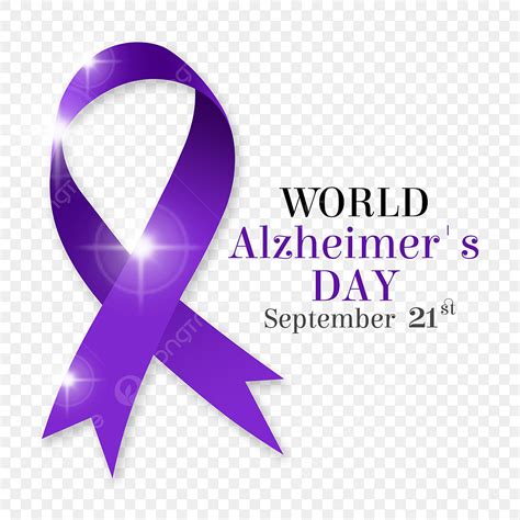 Alzheimers Ribbon Clipart Font