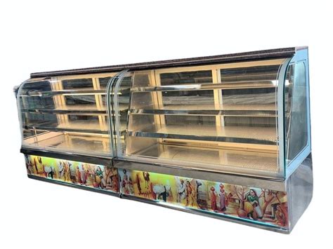 Stainless Steel And Glass Air Cooled Hot Bakery Display Counters For