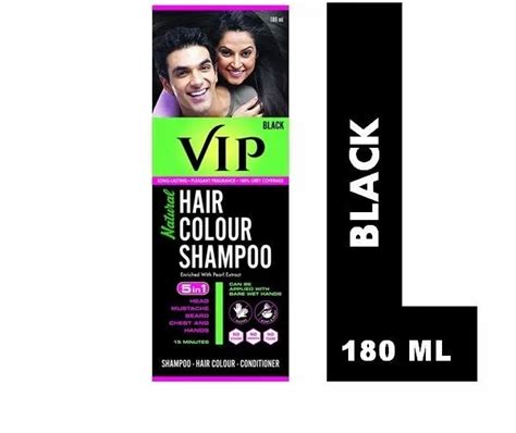 Liquid Plastic Vip Hair Color Shampoo Black Ml For Personal Bottle