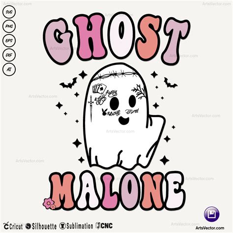 Funny Ghost Malone SVG PNG EPS DXF AI Arts Vector