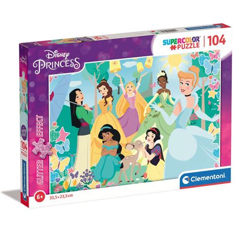 Puzzle Glitter Effect Princesas Disney 104pzs ConforHome