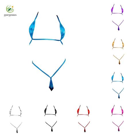 Gorgeous Women S Shiny Patent Leather Bikini Bra G String Underwear Lingerie Hot New Arrival