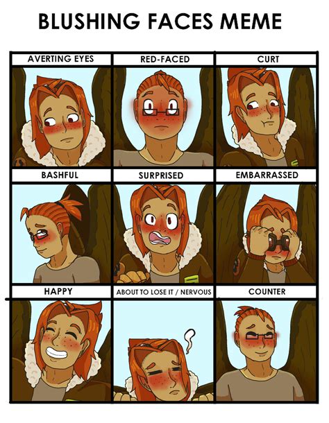 Blushing Faces Meme By Soulspiritedwolf On Deviantart