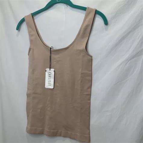 Carlisle Size Lx Nude Shaping Shapewear Layering Tank Top Nylon Spandex Picclick Uk