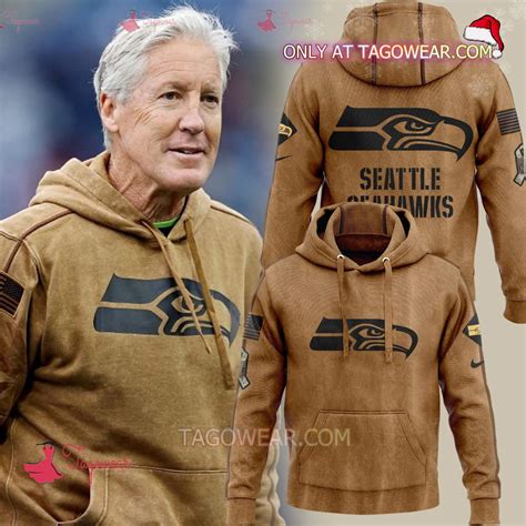 Coach Pete Carroll Seattle Seahawks Salute To Service Hoodie Tagowear