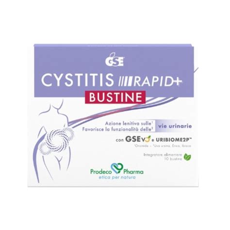 GSE Cystitis Rapid Integratore Per Vie Urinarie E Cistite 10 Bustine