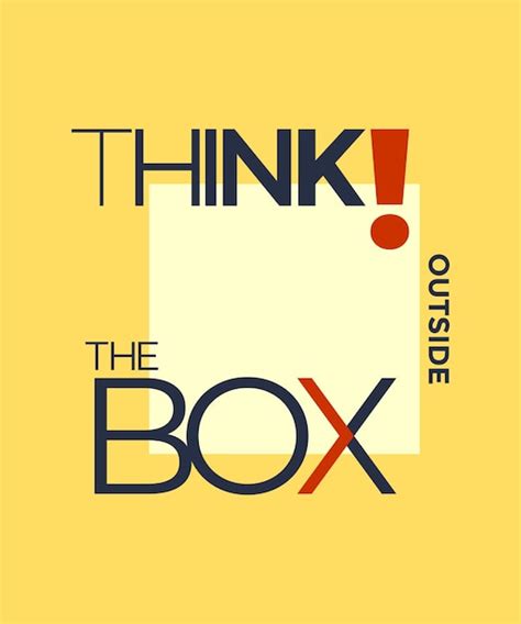 Premium Vector Think Outside The Box Motivational Quotes Typography