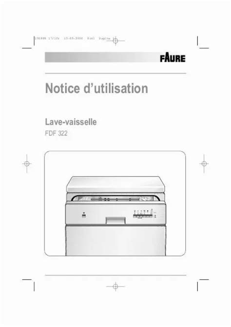 Notice lave vaisselle FAURE FDF322 Trouver une solution à un problème