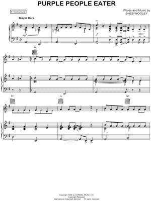 "Purple People Eater" Sheet Music - 14 Arrangements Available Instantly ...