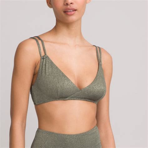 Bikini Oberteil In Triangelform Lam Dunkelkhaki La Redoute