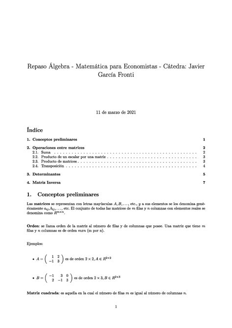 Repaso Algebra Lgebra Uba Studocu