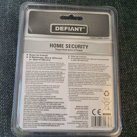 Wireless Home Security Door Window Alarm 2 Pack By Defiant Ebay