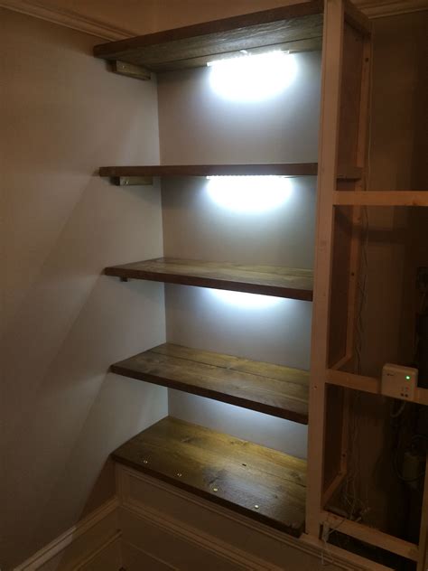 Shelving Built Leds Wired In Alcove Shelving Shelving Bookcase