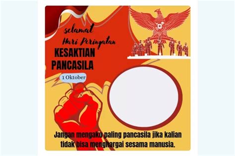 Kumpulan Link Twibbon Hari Kesaktian Pancasila 1 Oktober 2023 Cocok