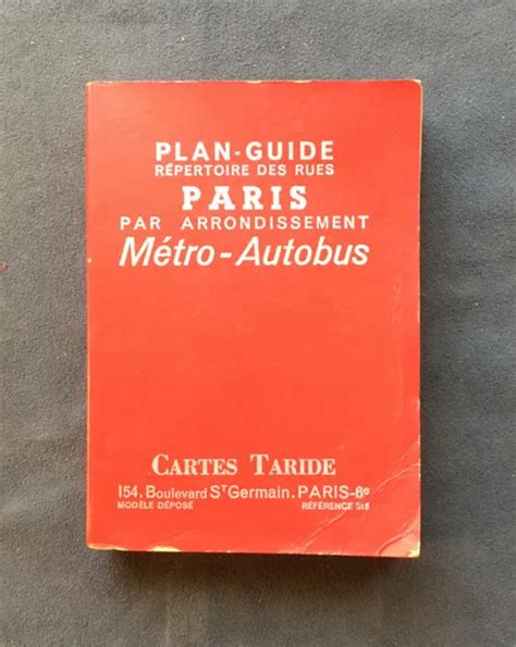 Plan Guide Paris Cartes Taride Metro Autobus Con Mappa Pieghevole