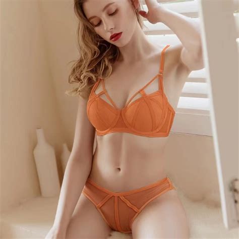 Bandage Lingerie Luxury Hot Girl Transparent Underwear Black High Quality Female Sexy Bra Set