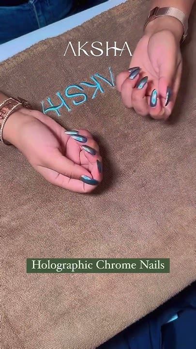 Life Is Too Short To Have Boring Nails 💅holographic Chrome Nails Aksha