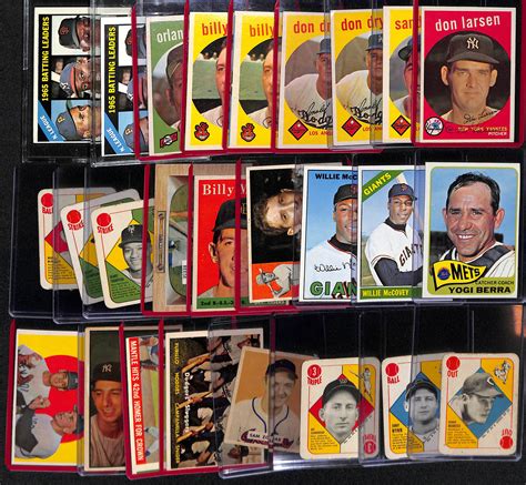 Lot Detail Lot Of 26 Vintage 1950s And 60s Baseball Cards W 1959