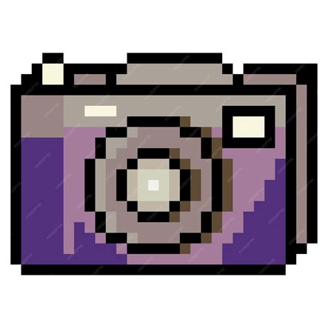 Premium Vector Camera In Pixel Art Style