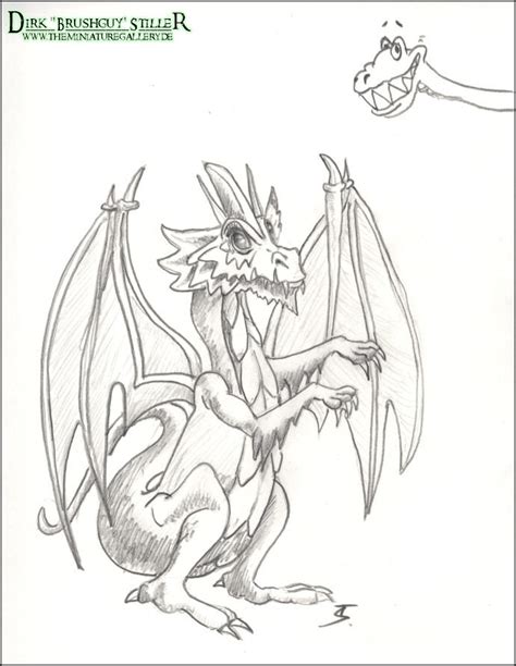 Sitting Dragon By Therealbrushguy On Deviantart