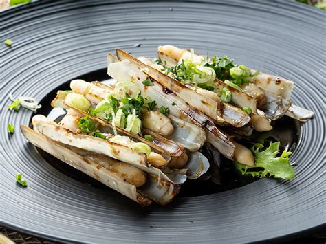 Grilled Razor Clams (7 pc) - Hopscotch