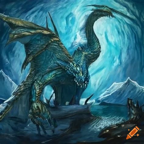 Ice Dragon Monster Hunter By Van Gogh On Craiyon