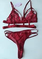 Rslove Sexy Lingerie For Women Floral Lace Bra And Panty Set Pieces Bra Set With Garter Belt