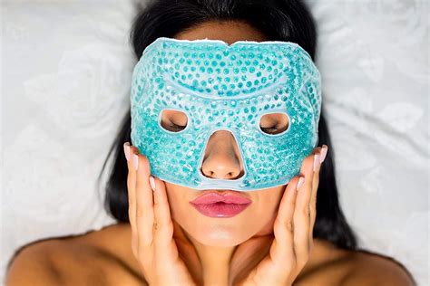 Hot Cold Therapy Gel Face Mask For Migraine Headache Relief Ice Facial Mask For Stress And