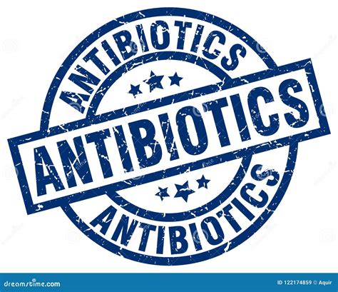 Antibiotics Stamp Stock Vector Illustration Of Label 122174859