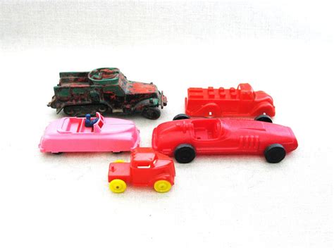 Vintage Toy Car Collection of Plastic Miniature Vehicles Man - Etsy