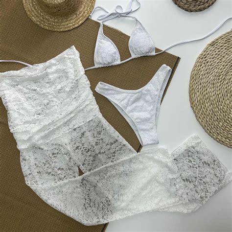 New Pants Triangle Bikini Sexy Lace Bikini White Fashion Swimsuit Beach Wear Alibaba