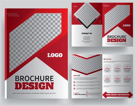 Brochure Design Template Corporate Marketing Bifold Brochure Design