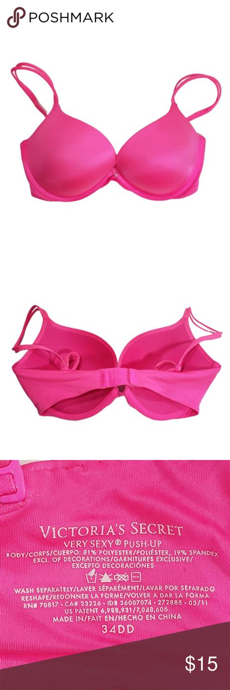 Victorias Secret Sexy Push Up Hot Pink Bra 34dd Hot Pink Bra Pink Bra Sexy Victoria Secret