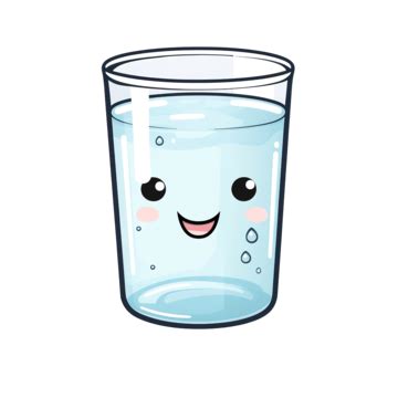 Vaso De Agua Kawaii Png Dibujos Vidrio Taza Kawaii Png Imagen Para