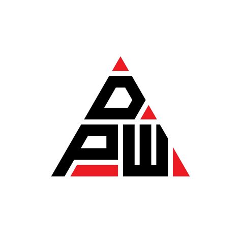 diseño de logotipo de letra triangular dpw con forma de triángulo ... 