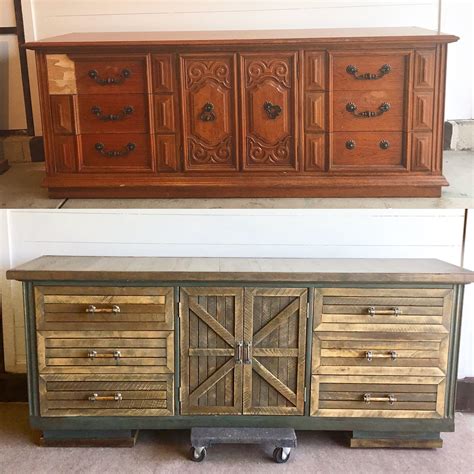 A Before And After Of An Old Dresser I Just Refinished Love How It