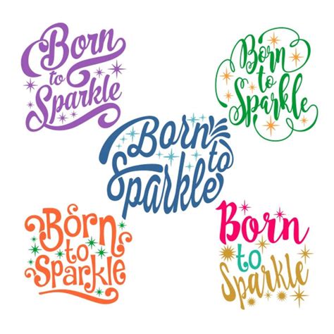 Born To Sparkle Cuttable Design Png Dxf Svg Eps File For Etsy