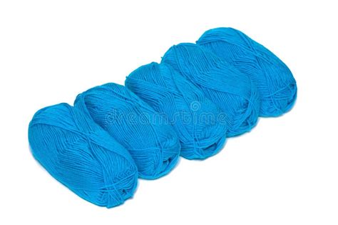 Blue Yarn Ball Stock Image Image Of Isolated Closeup 12708371