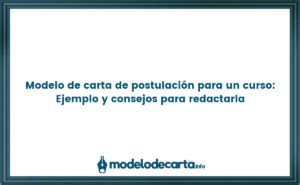 Modelo De Carta De Postulaci N Para Un Curso Ejemplo Y Consejos Para