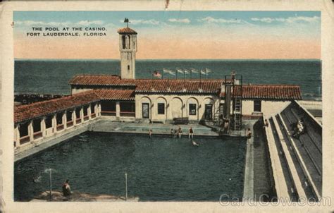 The Pool at the Casino Fort Lauderdale, FL Postcard