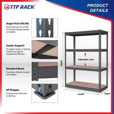 Ttf Rack Rakku Rack Height X X Cm Boltless Rack Black