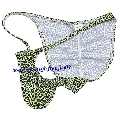 Mens Leopard Bikini Briefs Underwear Male Pucker Brazilian Bikinis Hipster Pants Ebay