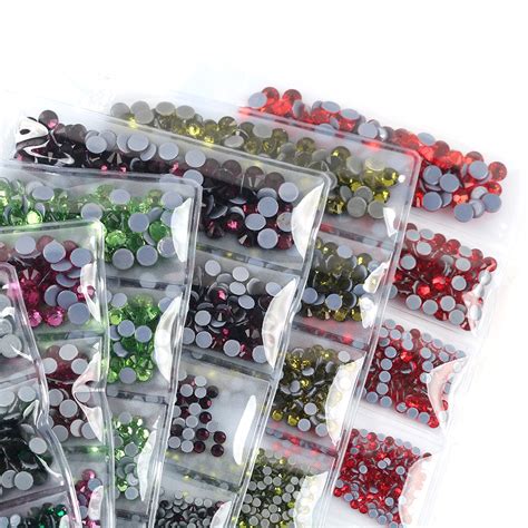 Mix Luxe Hotfix Rhinestones Super Shine Glass Strass Iron On Crystal Hot Fix SS6 SS20 Mix Size
