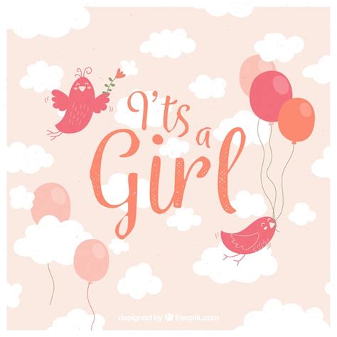 Free Vector | Cute baby girl background in flat style