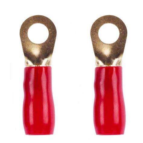 Accele ProLine TR438 3 8 Gold Ring Terminals With 4 Gauge Input Red