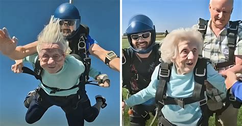 104 Year Old Woman Sets World Record As Oldest Person To Skydive