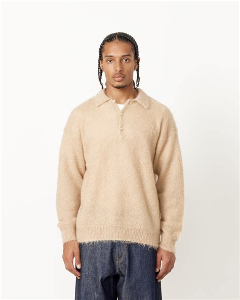 Brushed Mohair Knit Polo Mohawk General Store